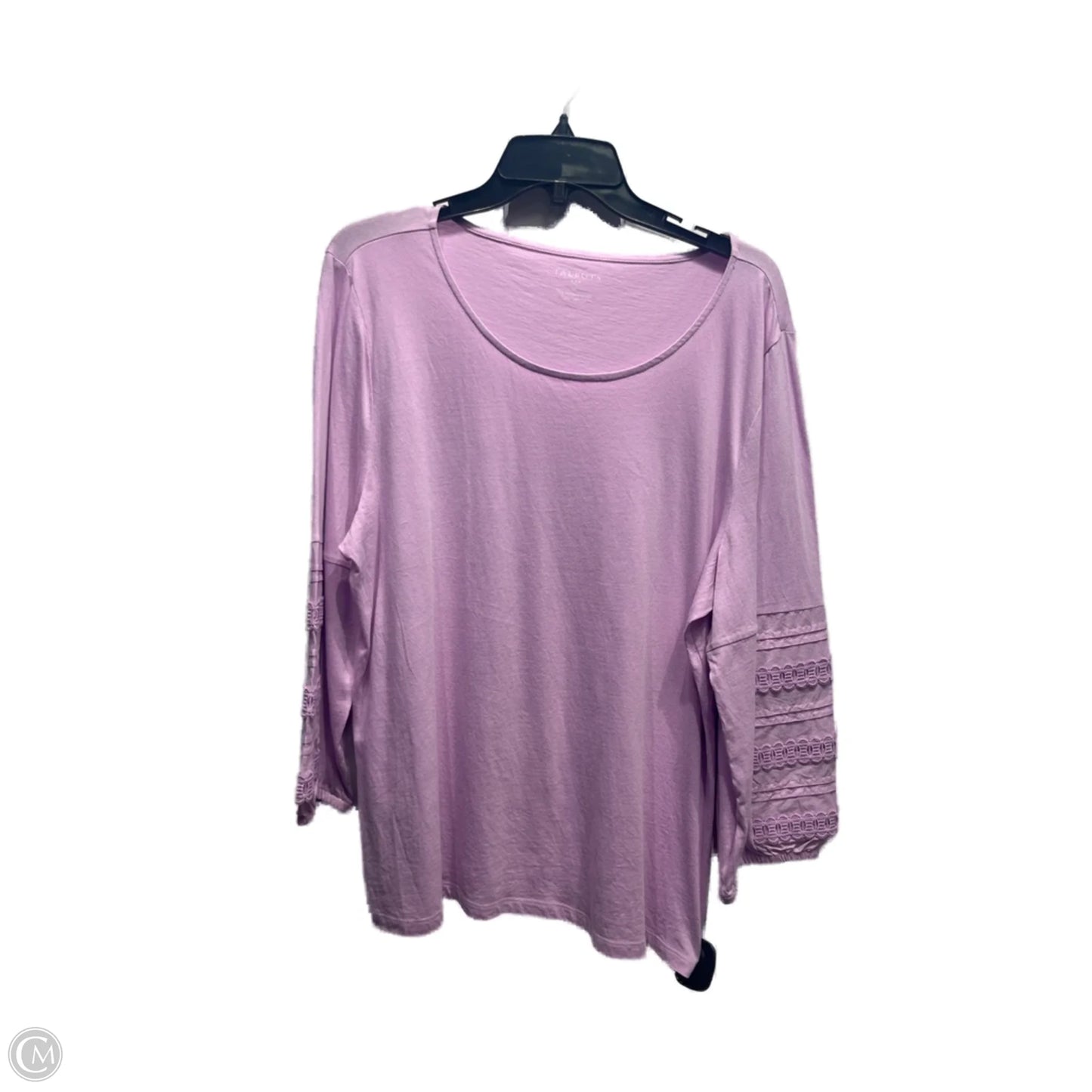 Top Long Sleeve By Talbots In Purple, Size: Xl