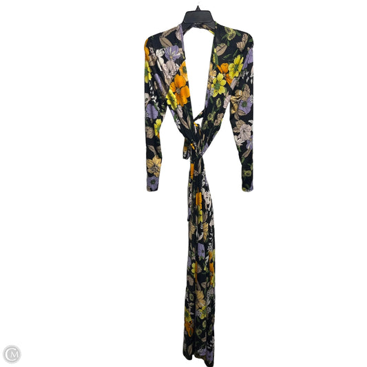 Dress Casual Maxi By Clothes Mentor In Black & Yellow, Size: L