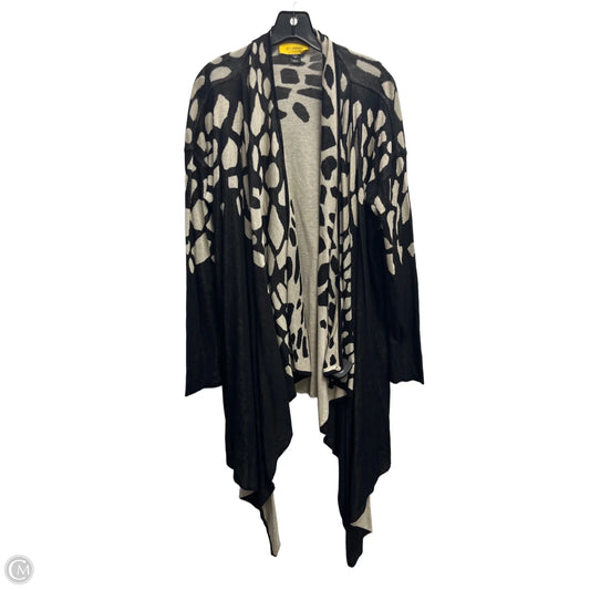 Sweater Cardigan Luxury Designer By St John Collection In Black & Tan, Size: M