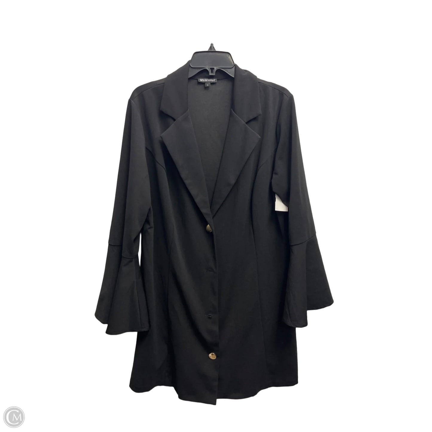 Blazer By Clothes Mentor In Black, Size: 1x