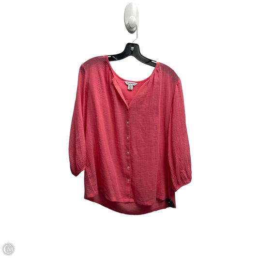 Top Long Sleeve By Tommy Bahama In Coral, Size: S