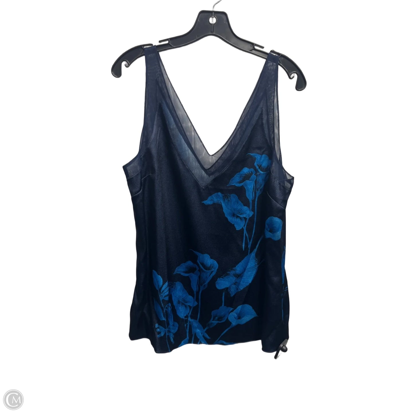 Blouse Sleeveless By Ted Baker In Blue, Size: Xl
