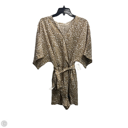Romper By Clothes Mentor In Tan & White, Size: L