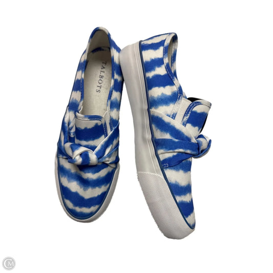 Shoes Flats By Talbots In Blue & White, Size: 7