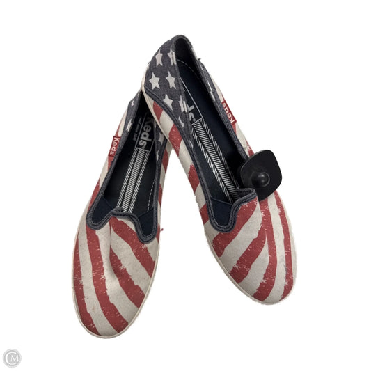 Shoes Flats By Keds In Blue & Red, Size: 8