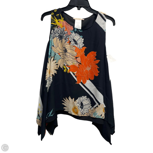 Top Sleeveless By penny black In Blue & Orange, Size: 6