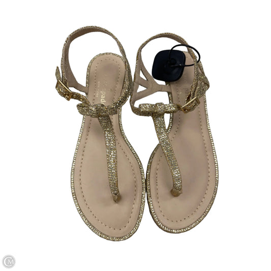Sandals Designer By Kate Spade In Gold, Size: 6.5