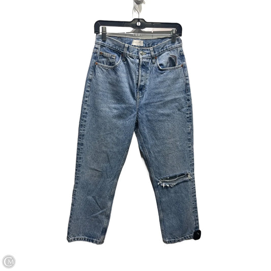 Jeans Straight By Topshop In Blue Denim, Size: 6