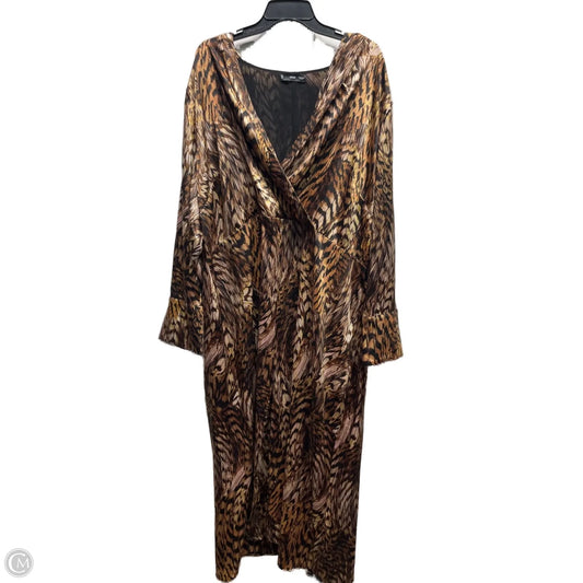 Dress Casual Maxi By Mng In Black & Brown, Size: 18