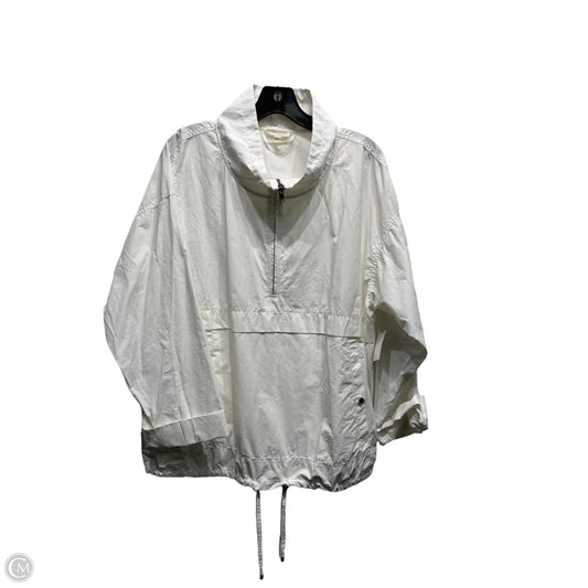Jacket Windbreaker By Eileen Fisher In White, Size: L