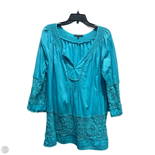Tunic Long Sleeve By Daniel Rainn In Teal, Size: Xl