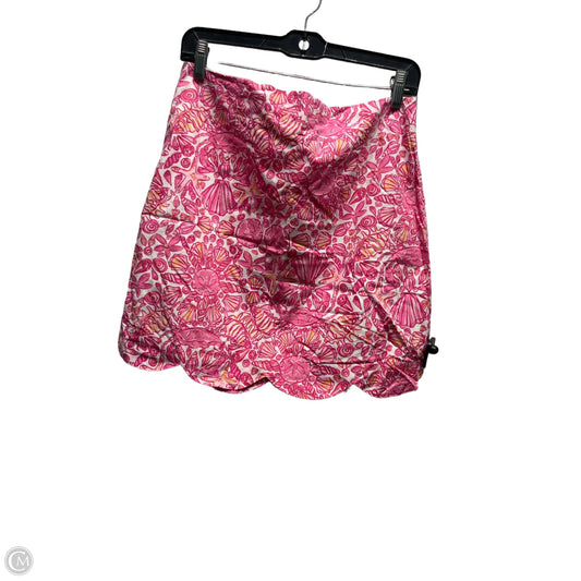 Skirt Designer By Lilly Pulitzer In Pink & White, Size: 8