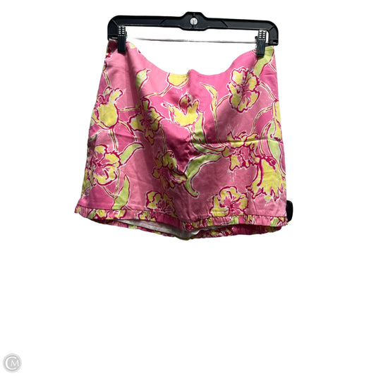 Skirt Designer By Lilly Pulitzer In Pink & Yellow, Size: 8