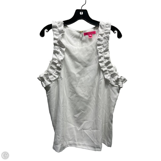 Top Sleeveless Designer By Lilly Pulitzer In White, Size: L