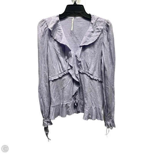 Top Long Sleeve By Anthropologie In Purple, Size: M