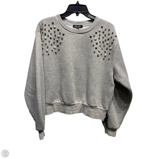 Sweatshirt Crewneck By ON 12TH In Grey, Size: M