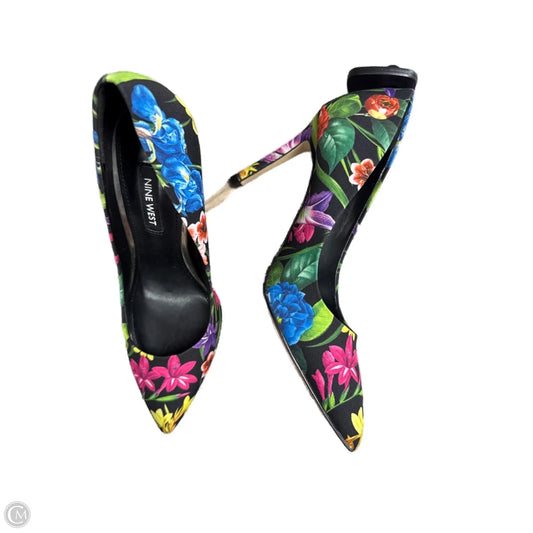 Shoes Heels Stiletto By Nine West Apparel In Black & Pink, Size: 5