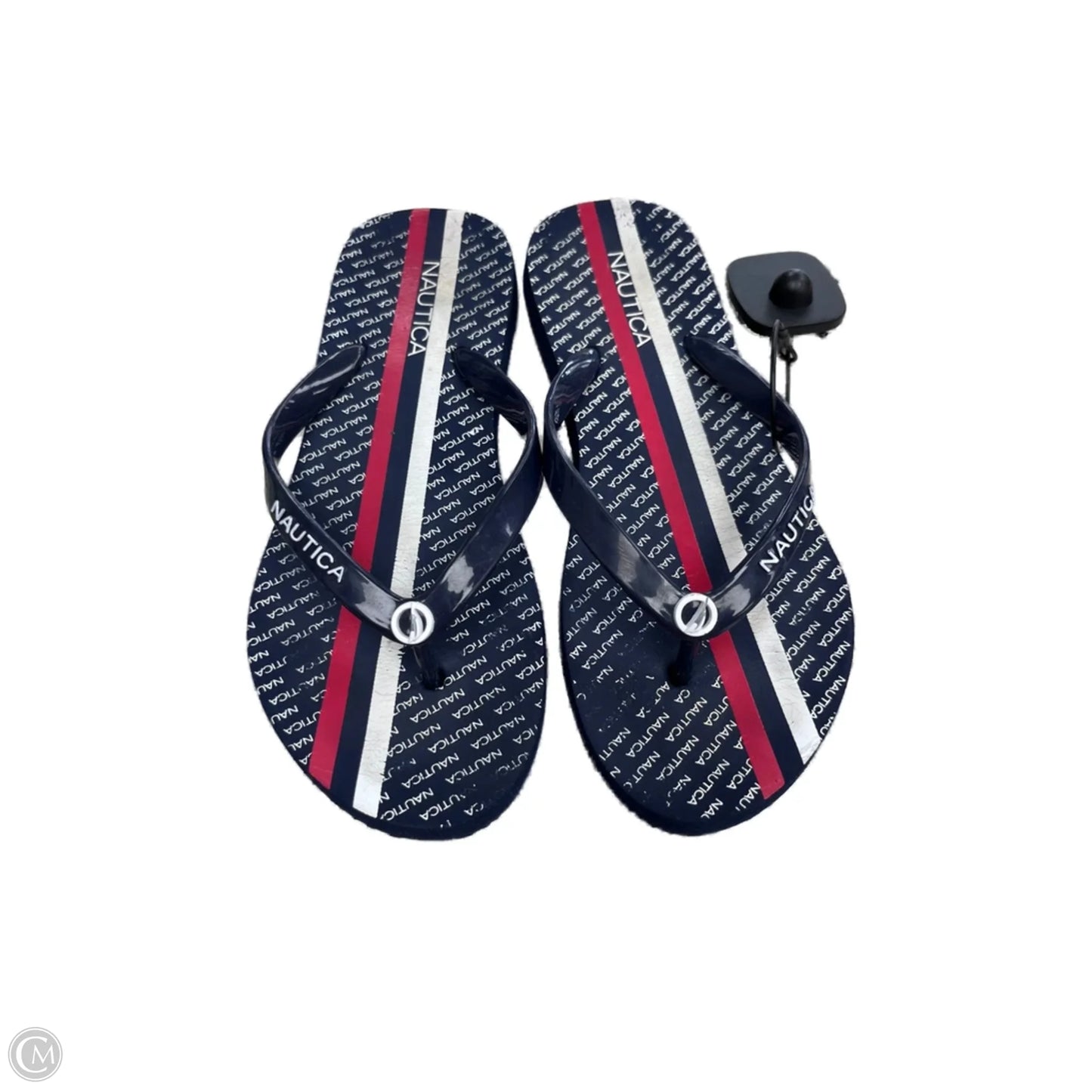 Sandals Flip Flops By NAUTICA In Blue & Red, Size: 6