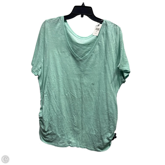 Top Short Sleeve Basic By Lane Bryant In Green, Size: 22