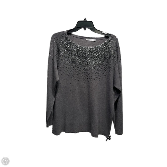 Sweater By Chicos In Grey, Size: L