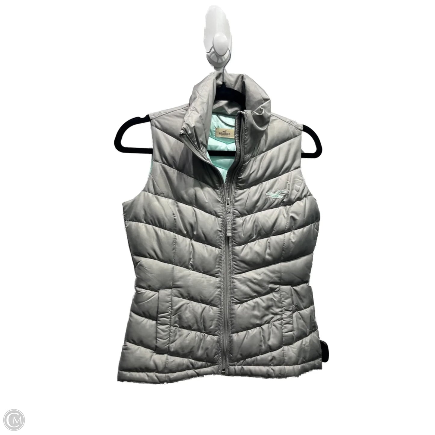Vest Puffer & Quilted By Hollister In Grey, Size: Xs