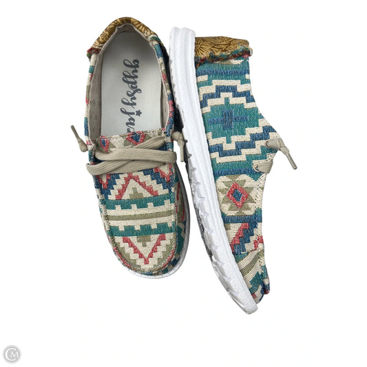 Shoes Flats By Gypsy Jazz In Blue & Green, Size: 9