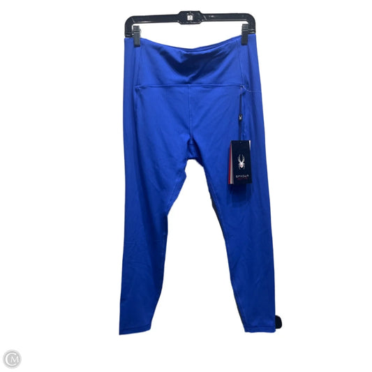 Athletic Leggings By Spyder In Blue, Size: L