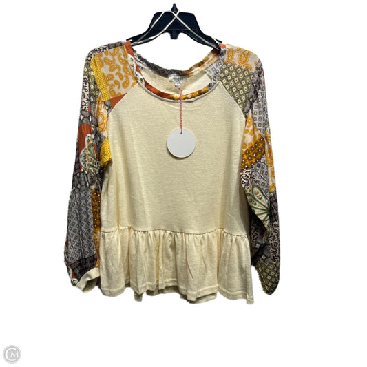 Top Long Sleeve By Umgee In Orange & Tan, Size: S