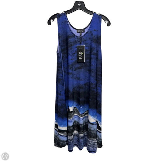 Dress Casual Short By ibisse In Black & Blue, Size: Xl
