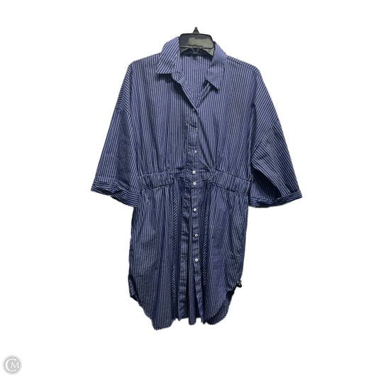 Dress Casual Short By Zara Women In Blue & White, Size: M