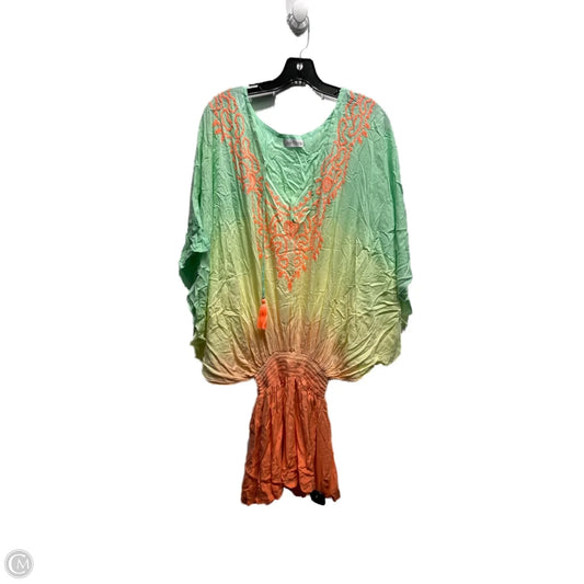 Swimwear Cover-up By  tiare hawaii In Green & Orange, Size: Osfm