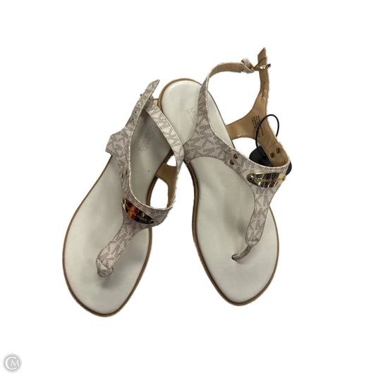 Sandals Flats By Michael By Michael Kors In White, Size: 7.5