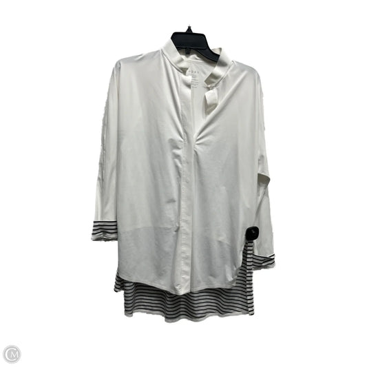 Top Long Sleeve By aday In Black & White, Size: L