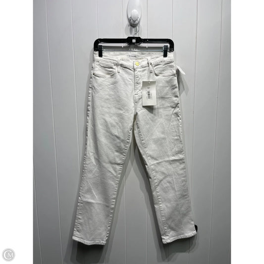 Jeans Straight By Frame In White, Size: 6