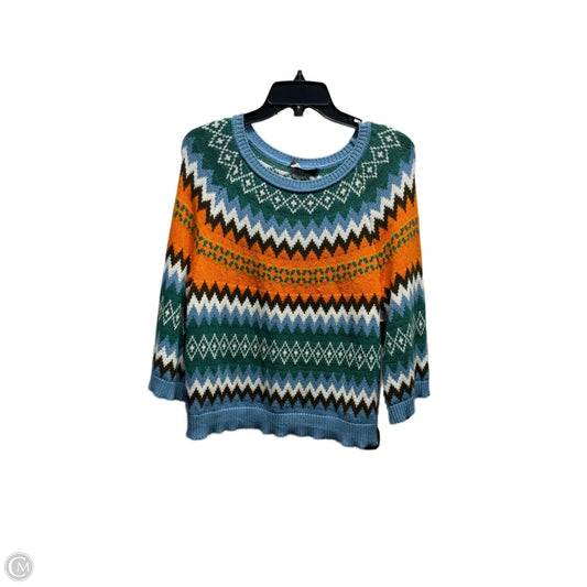Sweater Designer By Max Mara In Blue & Orange, Size: S