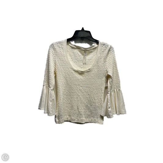 Top Long Sleeve By Anthropologie In Ivory, Size: Xs