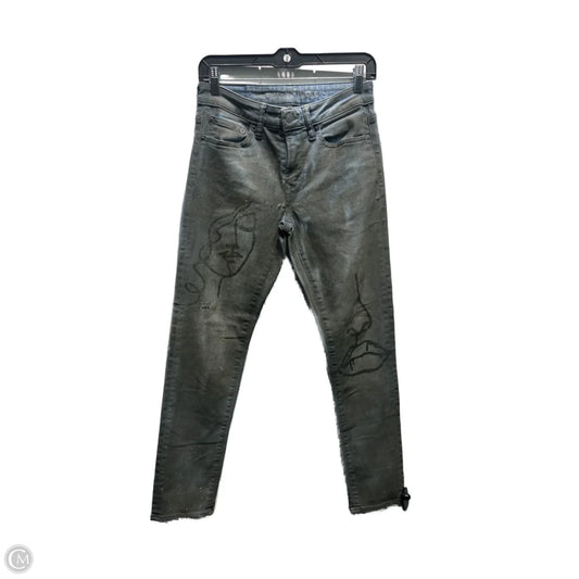 Jeans Skinny By American Eagle In Blue & Grey, Size: M