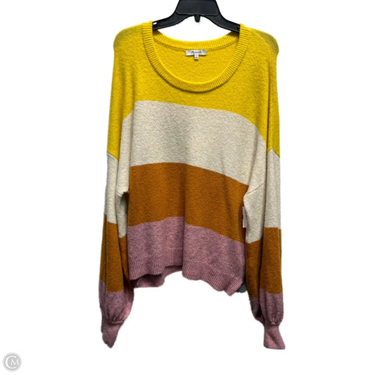 Sweater By Madewell In Orange & Yellow, Size: Xl