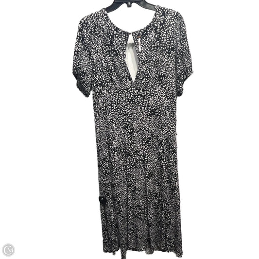 Dress Casual Midi By Free People In Black & White, Size: 12