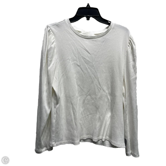 Top Long Sleeve By Gap In White, Size: Xxl