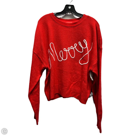 Sweater By Clothes Mentor In Red, Size: 1x