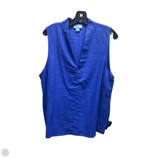 Top Sleeveless By Cece In Blue, Size: Xl