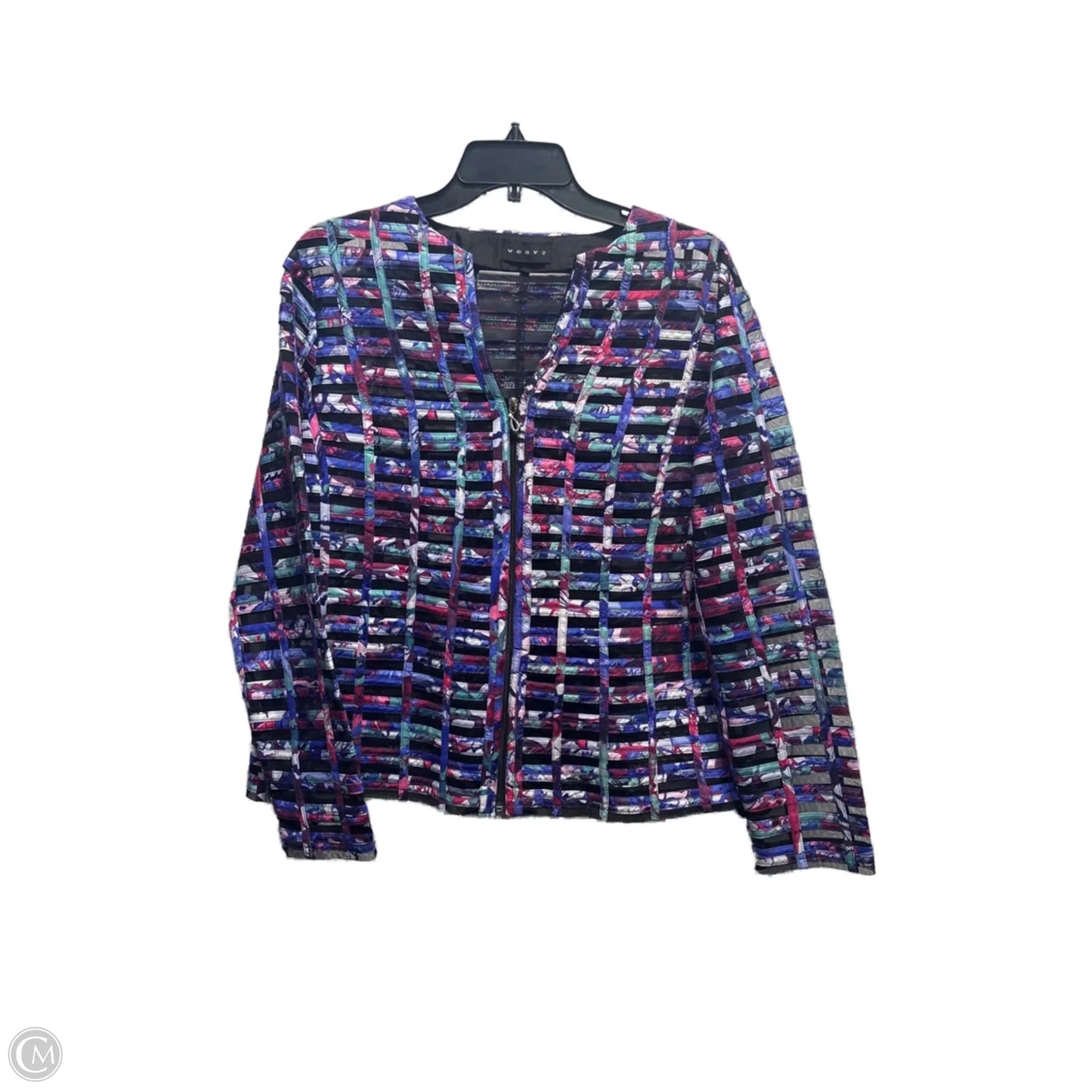 Jacket Denim By WAVE In Black & Purple, Size: Xl