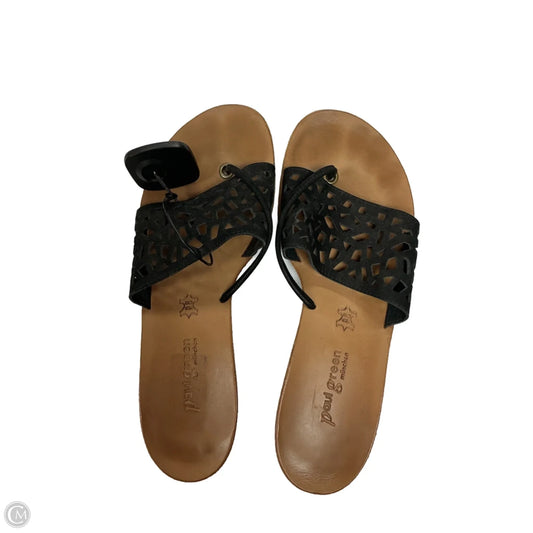 Sandals Flats By Paul Green In Black, Size: 8.5