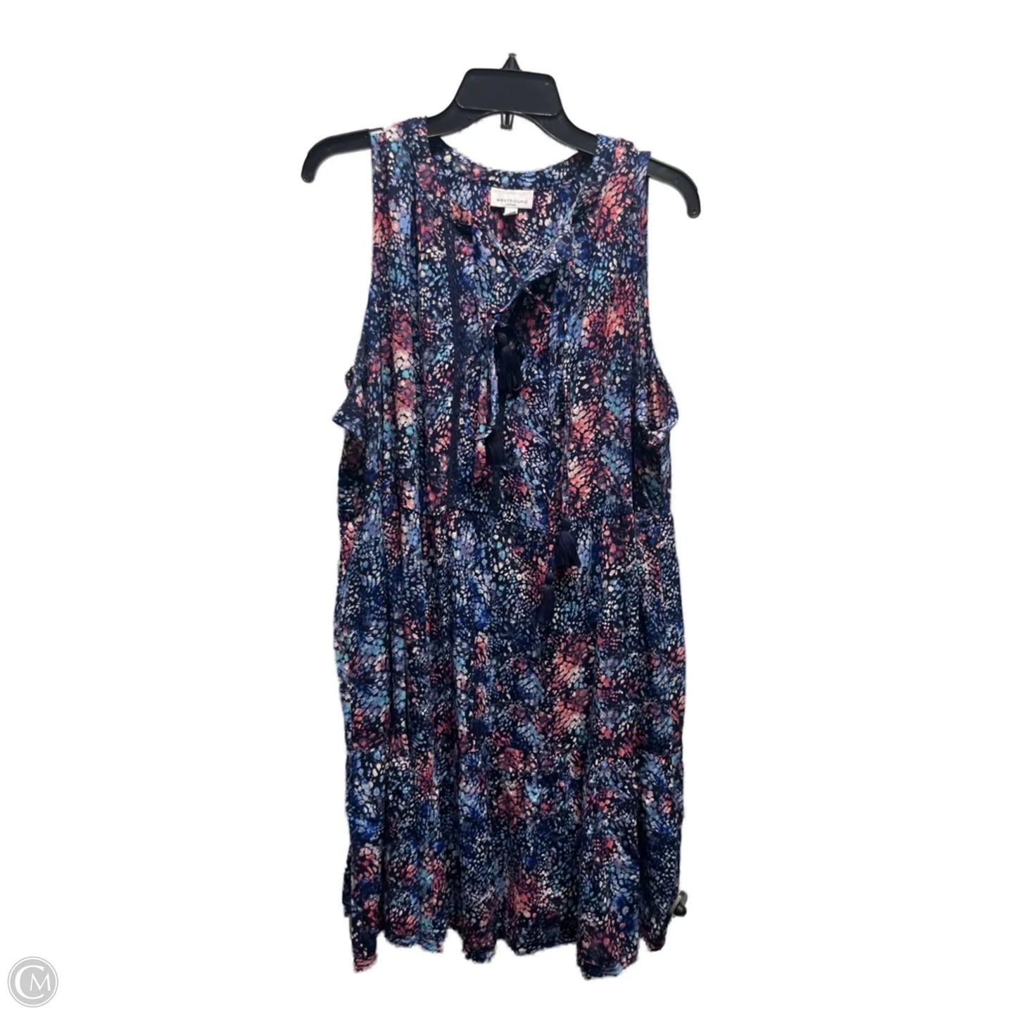 Dress Casual Short By West Bound In Blue & Pink, Size: 2x