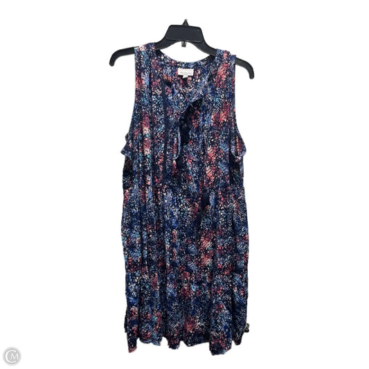 Dress Casual Short By West Bound In Blue & Pink, Size: 2x