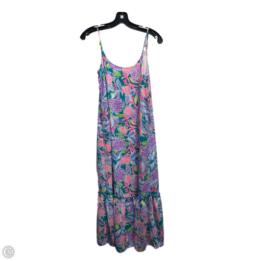 Dress Designer By Lilly Pulitzer In Green & Purple, Size: Xxs