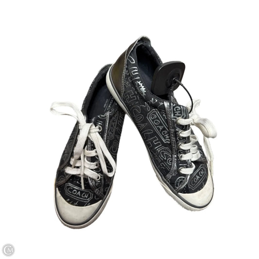 Shoes Designer By Coach In Black & White, Size: 7.5