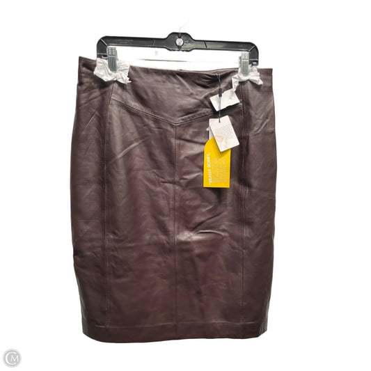 Skirt Midi By reiss In Maroon, Size: 10