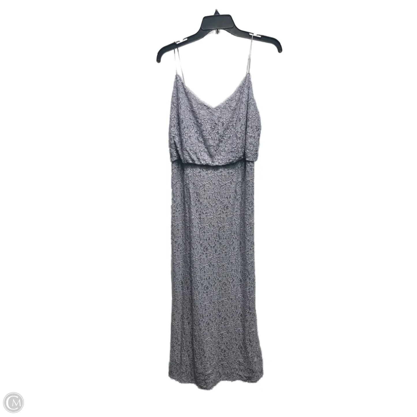 Dress Party Long By Adrianna Papell In Grey, Size: 16